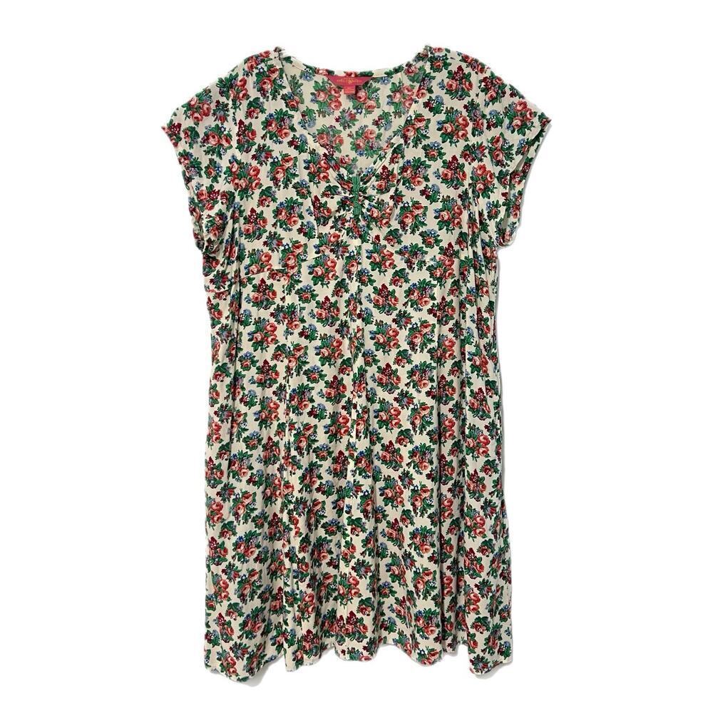 APRIL CORNELL Dress Womens W2/4X Floral Prairie Cottagecore Peasant